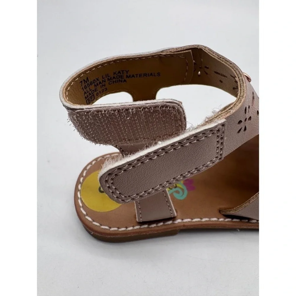 Rachel Shoes Lil Katy Toddler Girls Sandals Size 7M Pink Hook Loop Casual 16560X